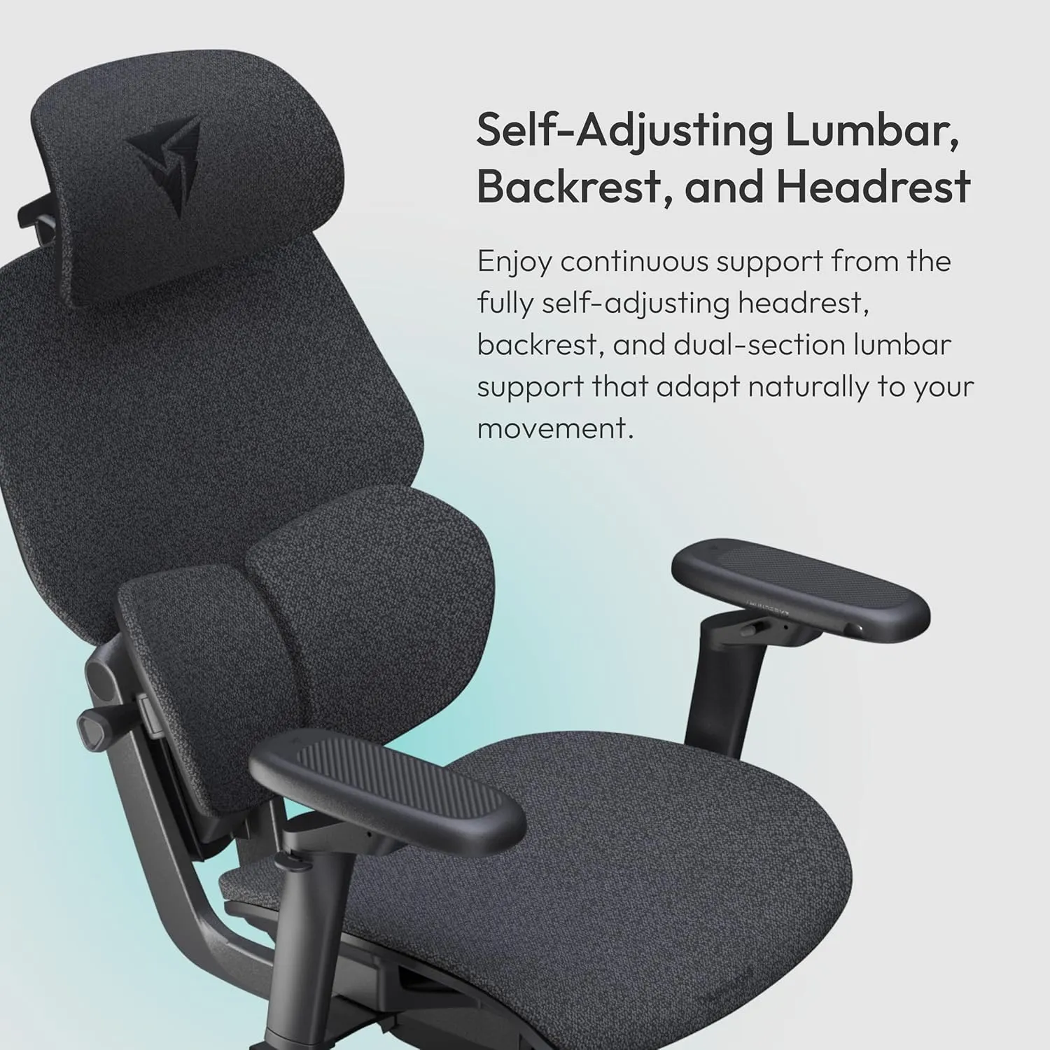 Flex Pro Ergonomic Office Chair, for Adults Gaming Chair, High Back Desk Chair, Synchronous Tilt, Forward Tilt, 19D Fully Self-Adjusting, Adjustable Backrest High, Fabric, Loft Dark Grey