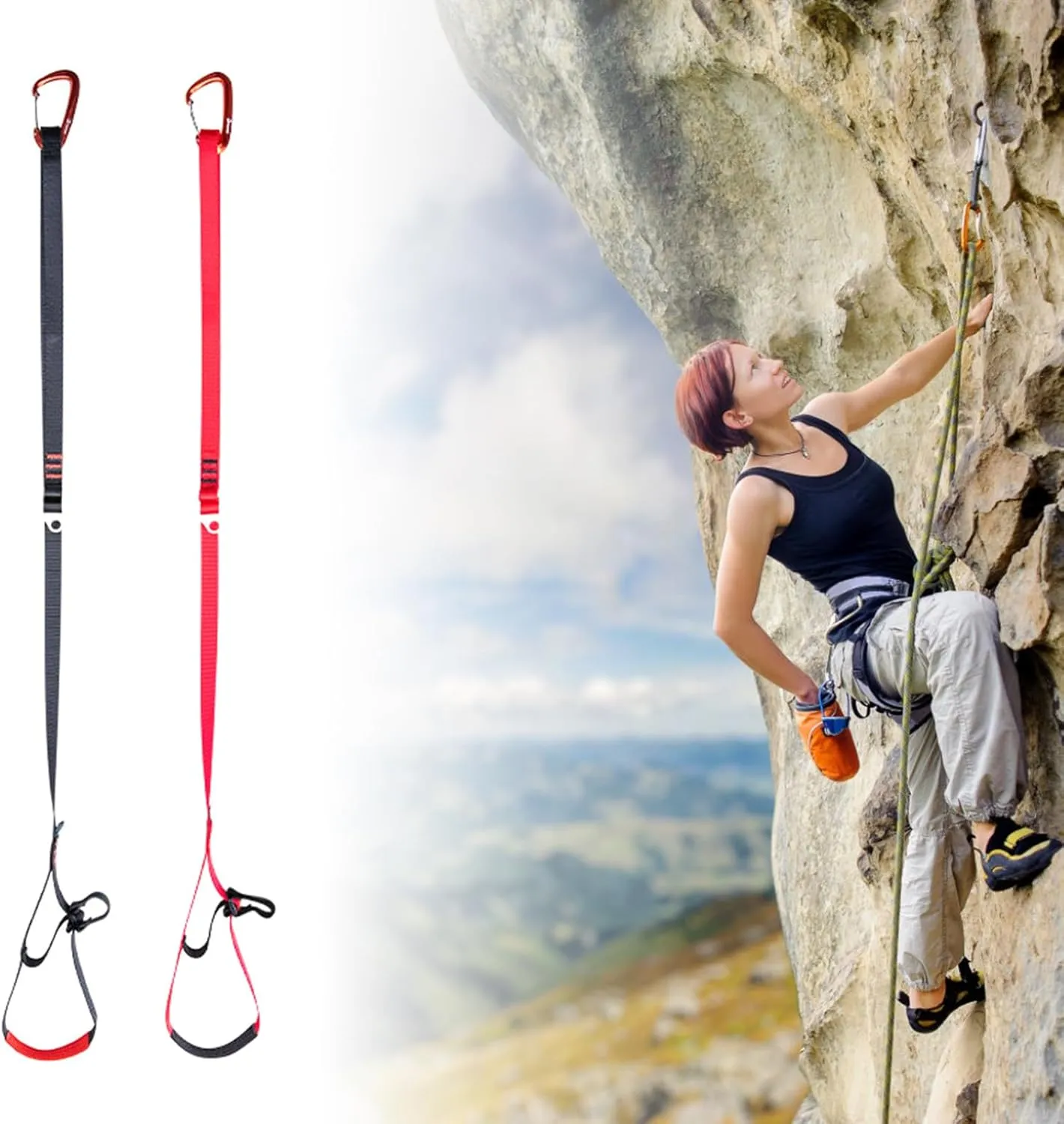 Foot Loop Ascenders Webbings Sling Adjustable Climbing Ascenders Sling Outdoor Rock Climbing Equipment Easy to Use
