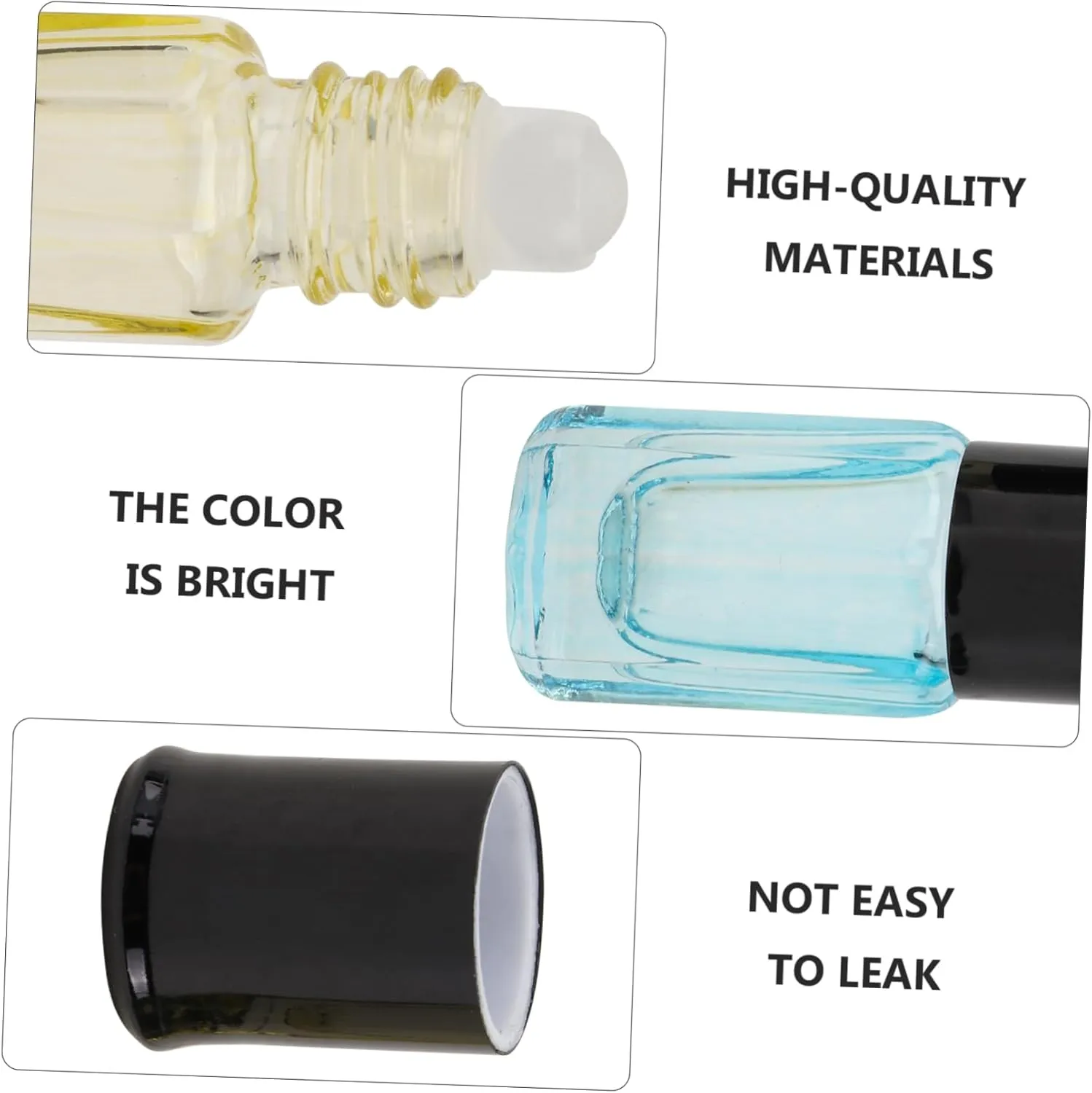 FRCOLOR 12pcs Roller Bottles Refillable Perfume Containers Portable Travel-friendly for Smooth Application Face Body