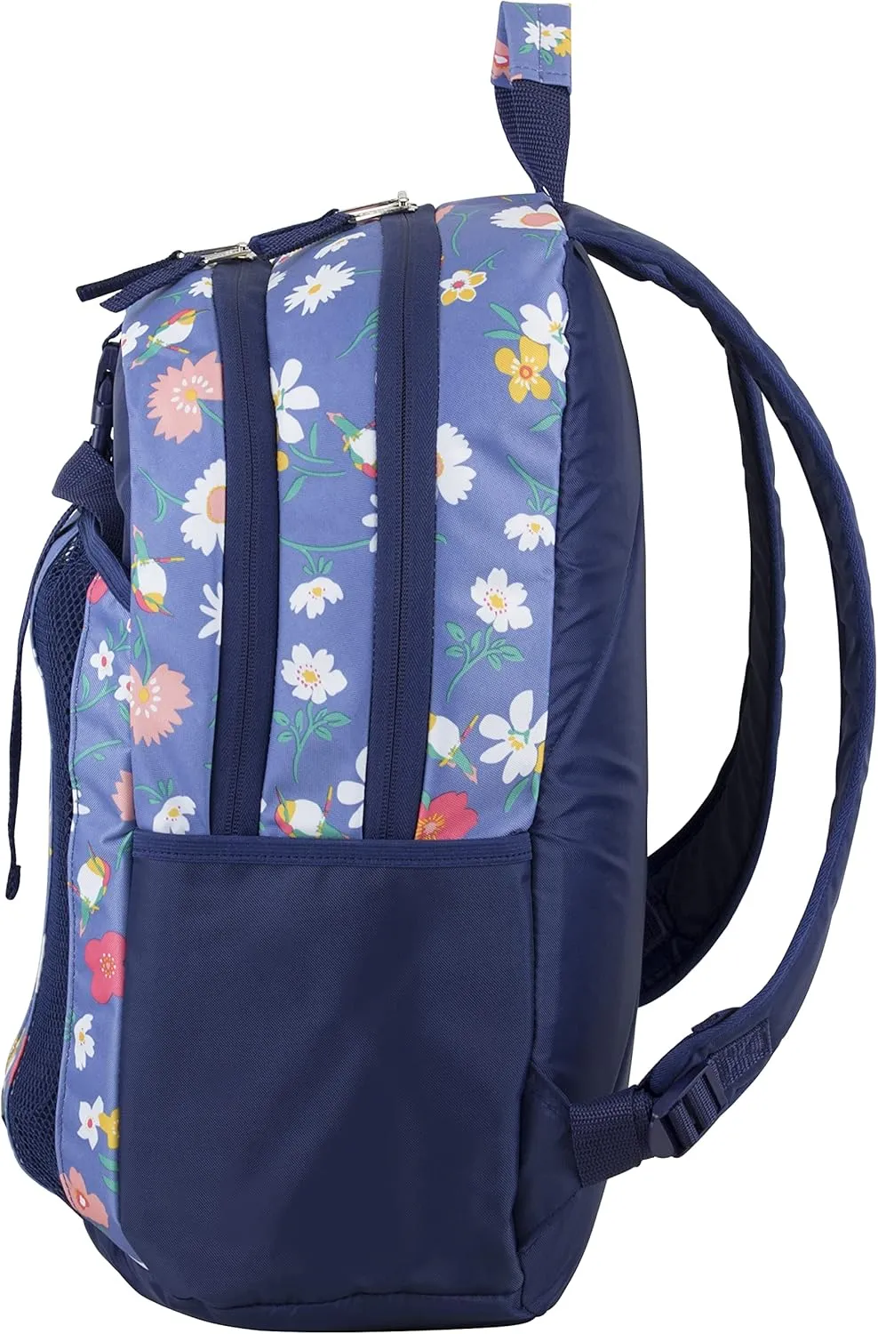 FUEL Teens Student Water Resistant Backpack Set Lunch Bookbag Bag Soft Reusable Insulated Cooler Lunch Box Thermal Travel Office Lunch Bag,Purple Flowers