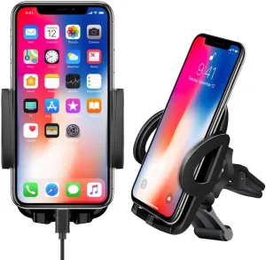 Full 360 Multi Mount Works for NEC Medias X N-04E and Car Holder is Fully Adjustable, Portable, Durable up to 3.5inch Wide Screens and 8 pounds! [Black]