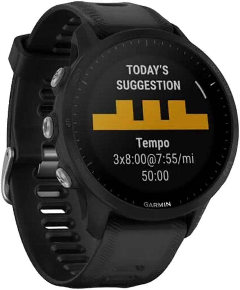 Garmin 010-02638-10 Forerunner® 955, GPS Running Smartwatch, Tailored to Triathletes, Long-Lasting Battery, Black