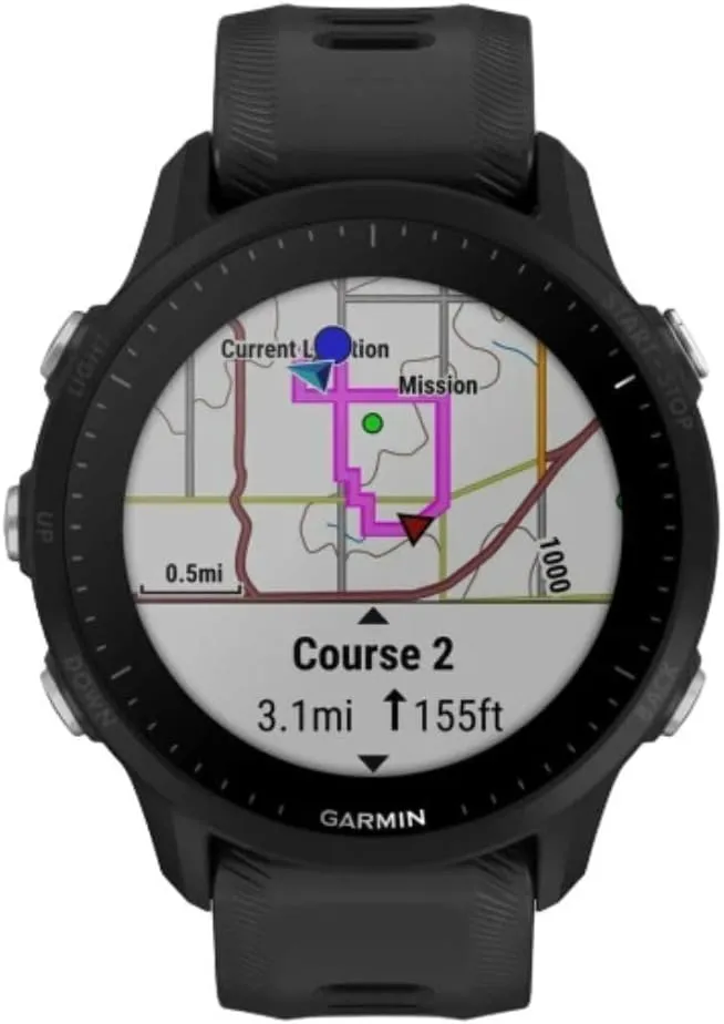 Garmin 010-02638-10 Forerunner® 955, GPS Running Smartwatch, Tailored to Triathletes, Long-Lasting Battery, Black