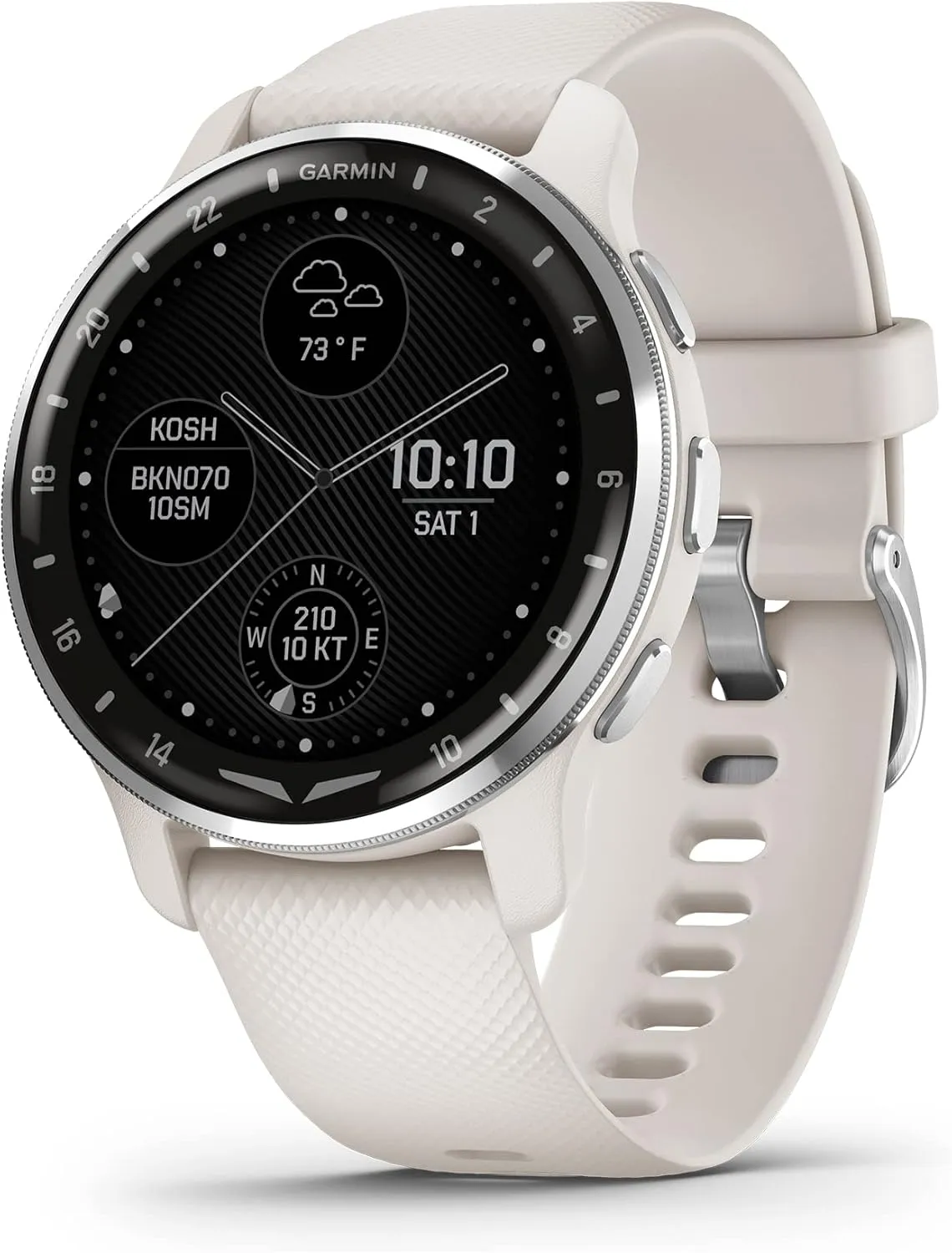 Garmin D2™ Air X10, Touchscreen Aviator Smartwatch with GPS, Aviation Weather, Call and Text, Health and Wellness Features and More, Ivory