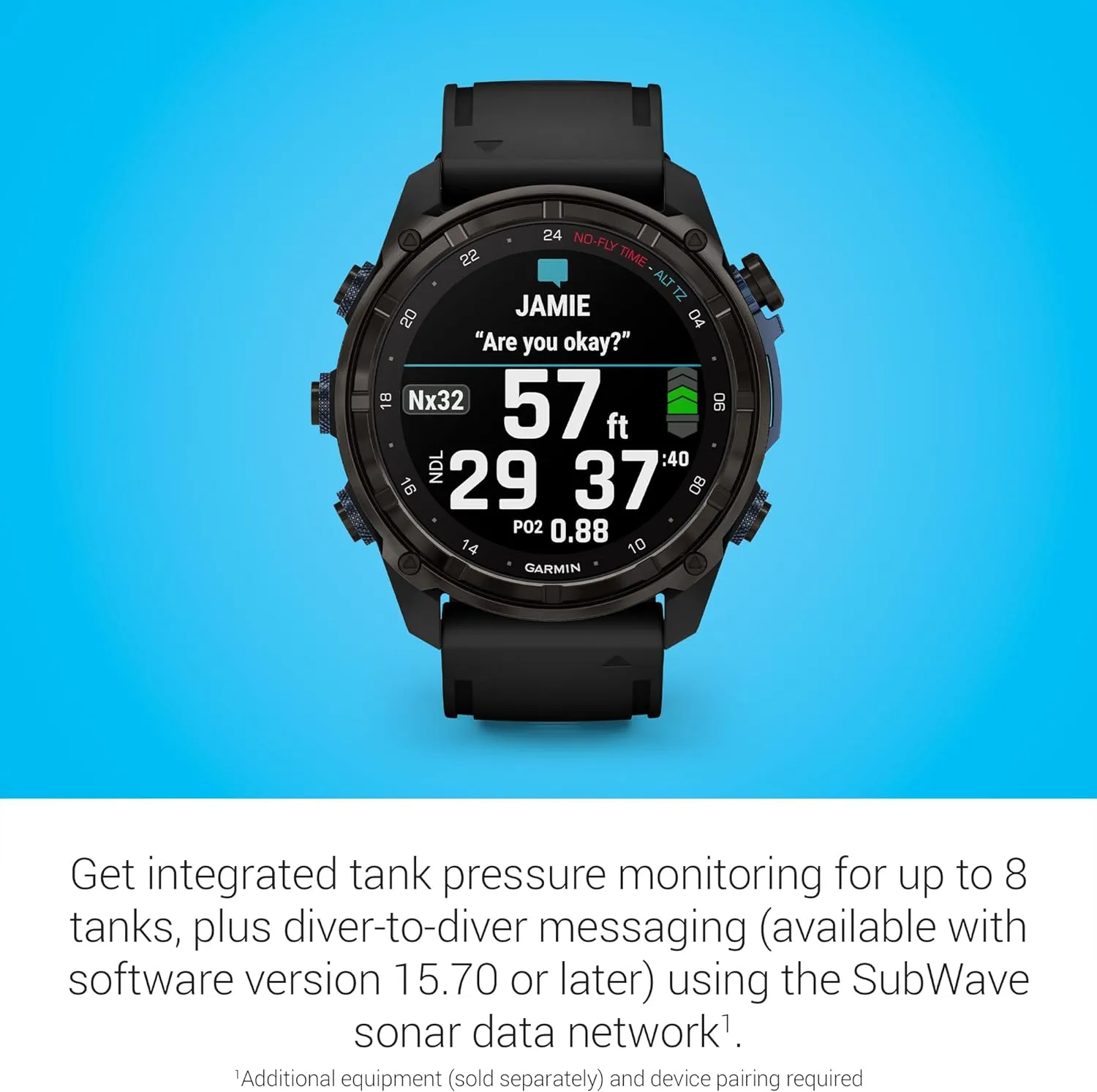 Garmin Descent™ Mk3i, Dive Computer and Multisport GPS Smartwatch, Air Integration, Black