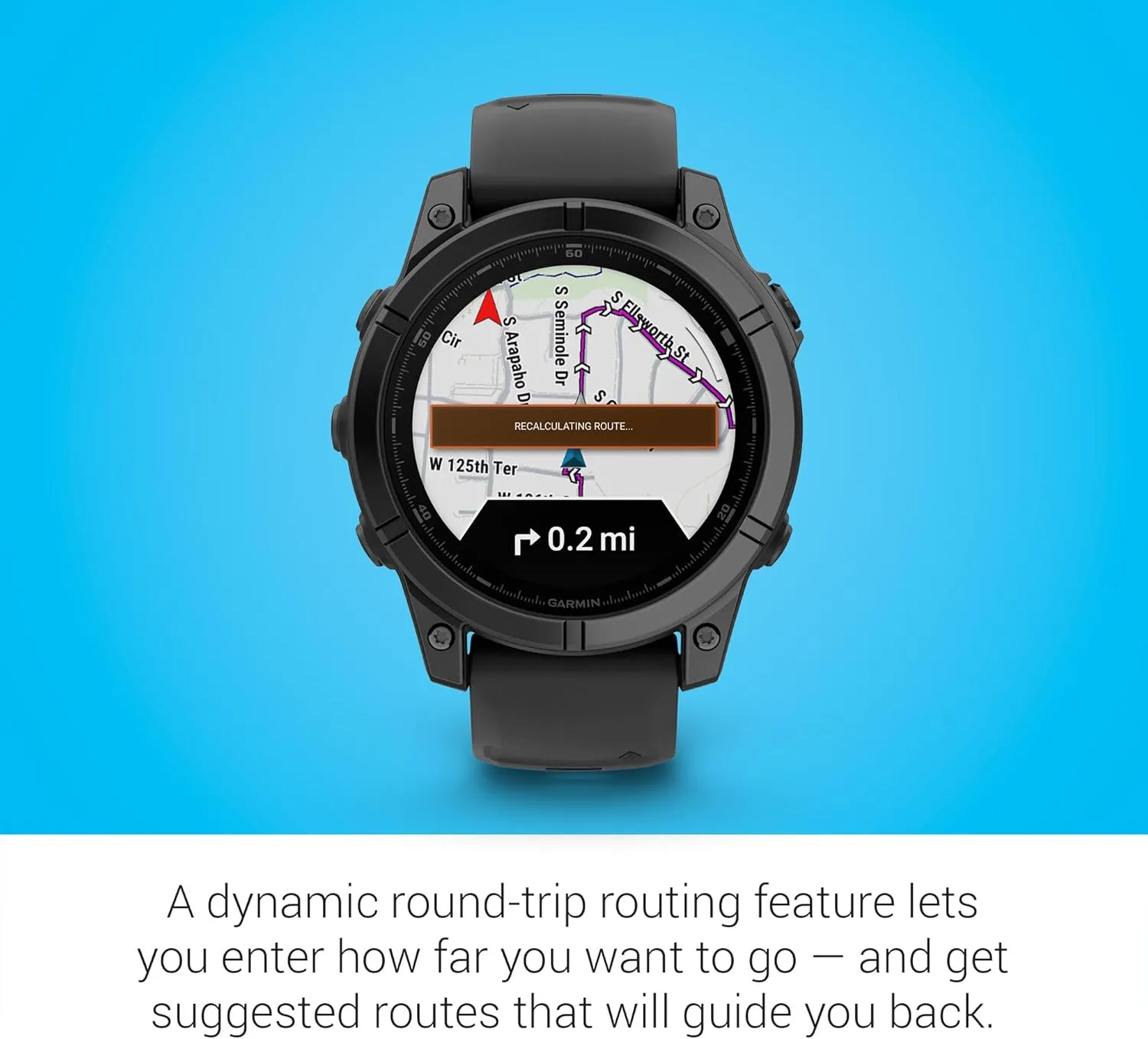 Garmin fēnix® E – 47 mm, AMOLED, Premium Multisport GPS Smartwatch, Long-Lasting Battery Life, Slate Gray Steel with Black Band