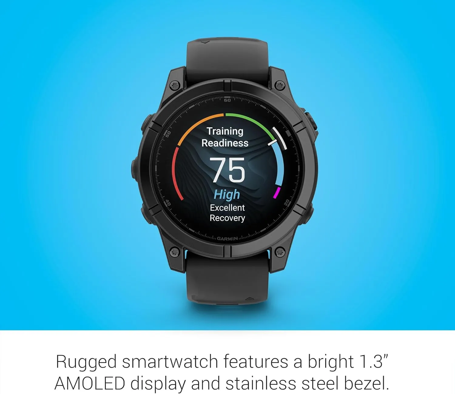 Garmin fēnix® E – 47 mm, AMOLED, Premium Multisport GPS Smartwatch, Long-Lasting Battery Life, Slate Gray Steel with Black Band