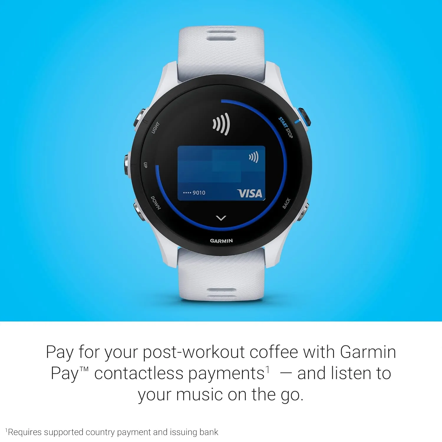 Garmin Forerunner® 255 Music, GPS Running Smartwatch with Music, Advanced Insights, Long-Lasting Battery, White