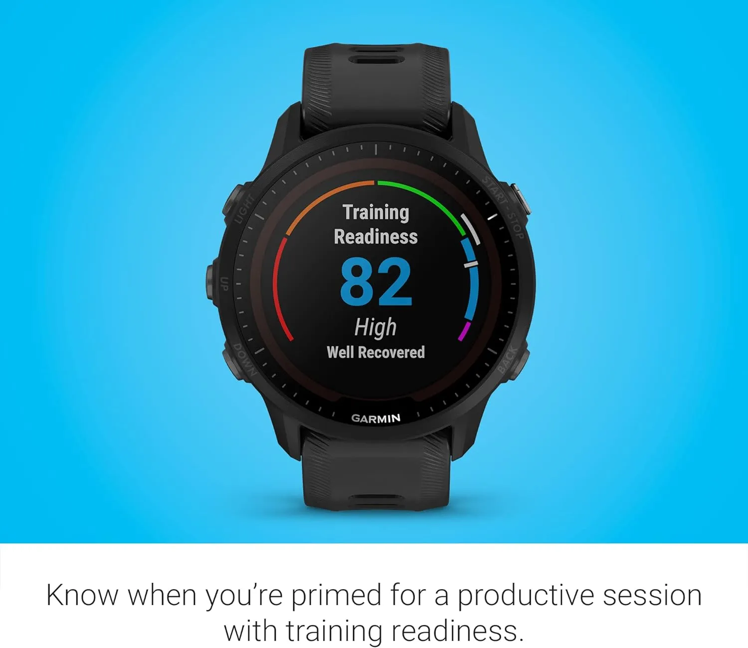 Garmin Forerunner® 955 Solar, GPS Running Smartwatch with Solar Charging Capabilities, Tailored to Triathletes, Long-Lasting Battery, Black - 010-02638-00