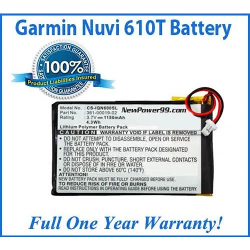 Garmin Nuvi 610T Battery Replacement Kit with Tools, Video Instructions, Extended Life Battery and Full One Year Warranty