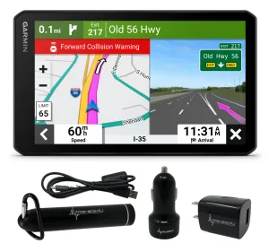 Garmin RV Cam 795, Large, Easy-to-Read 7” GPS RV Navigator, Built-in Dash Cam, Automatic Incident Detection with Power Pack Bundle