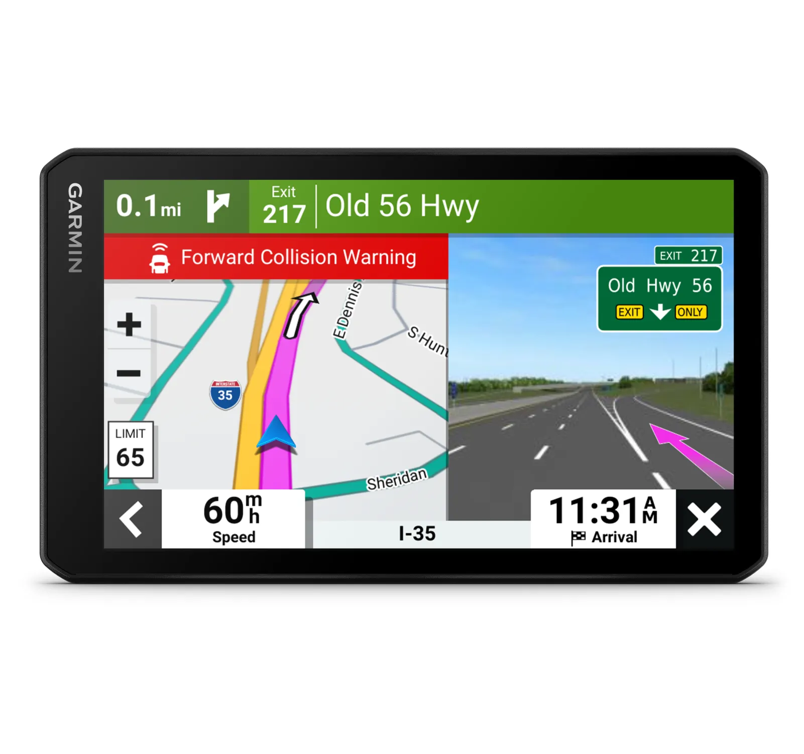 Garmin RV Cam 795, Large, Easy-to-Read 7” GPS RV Navigator, Built-in Dash Cam, Automatic Incident Detection with Power Pack Bundle