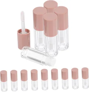Gatuida Tube Containers 14pcs Refillable Lip Gloss Tubes with Wand Clear Plastic Leakproof Ideal for Travel Parties
