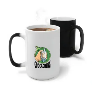 Geocaching Gift for Outdoor Adventurers GPS Device for Hikers Campers Explorers 11oz 15oz Color Changing Mug