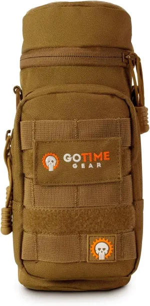 Go Time Gear Molle Water Bottle Holder, Water Bottle Bag for Backpacks, Tactical Canteen Pouch and Water Bottle Caddy, Molle Accessories and Water Pouch, Fits Up to 40 oz.