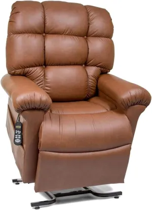 Golden Technologies Cloud PR510 SME Small/Medium Dual Motor Infinite Position Lift Chair Zero Gravity Recliner - Brisa Buckskin Tan Ultra Leather Fabric