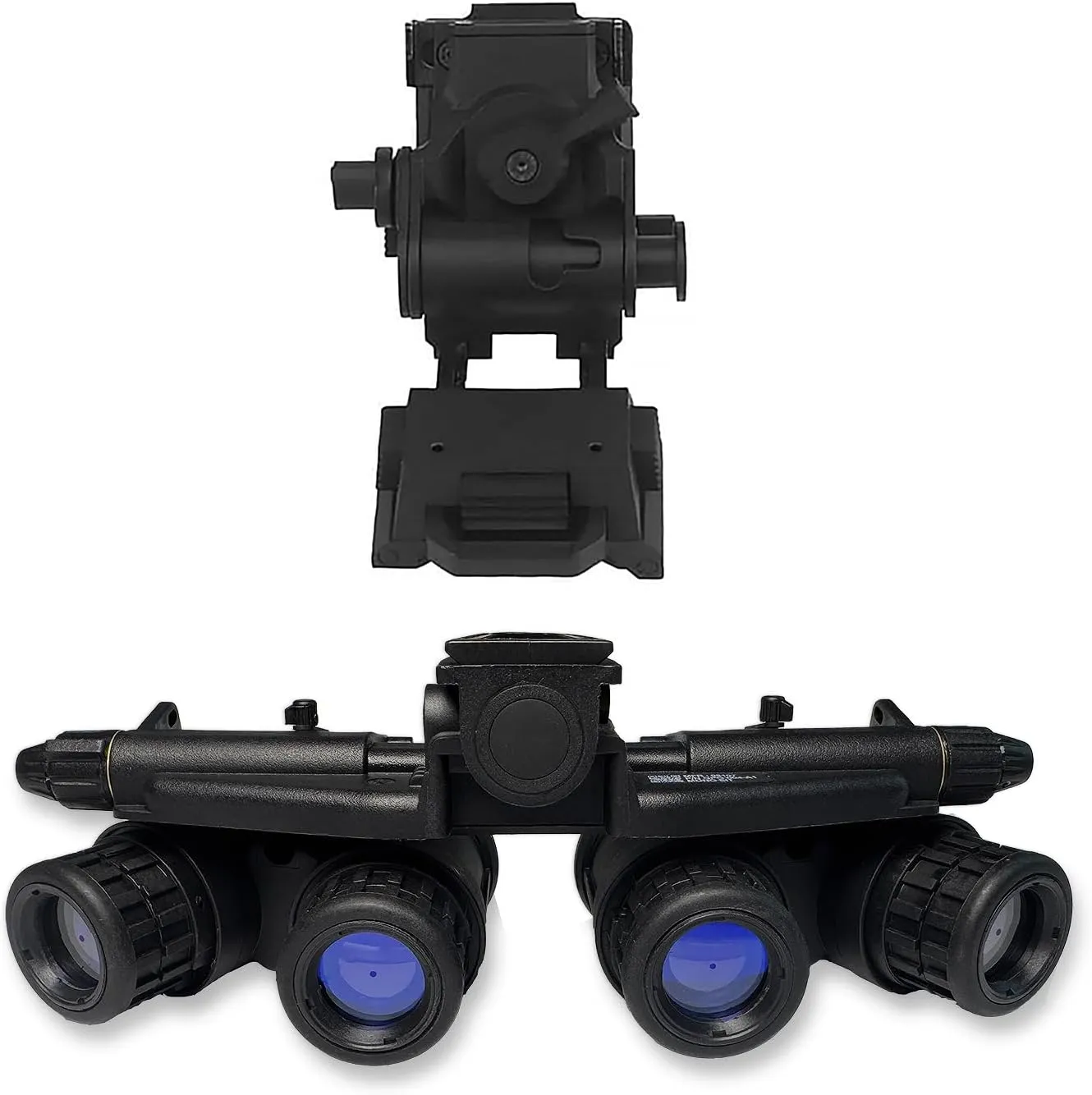 GPNVG 18 Night Vision Goggles Dummy Model with Night Vision Mount, Four-Tube Binocular Night Vision for Tactical Helmet NVG Mount, Cosplay Prop