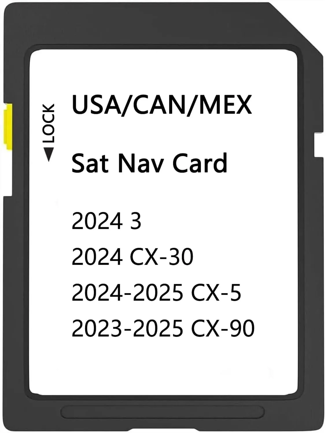 GPS Navigation SD Card Compatible with 2024 3 / CX30, 2024-2025 CX5, 2023-2025 CX90, USA/CAN/MEX Maps