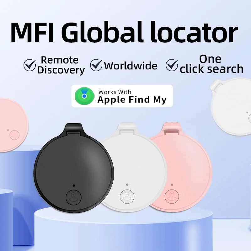 GPS Tracker for Kids,Pets,Dogs,Luggage,No Monthly Fee,Real-Time Global Tracking Device,Item Finder,Waterproof Mini Tag Compatible with Apple Find My App,iOS (Black)
