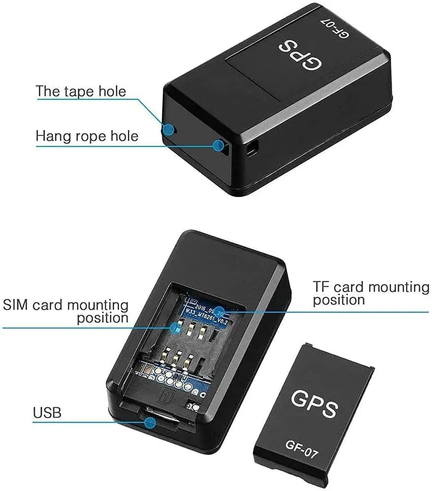 GPS Tracker for Vehicles, Mini Magnetic GPS Real Time Car Locator, Full USA Coverage, No Monthly Fee, Long Standby GSM SIM GPS Tracker for Vehicle/Car/Person , Black