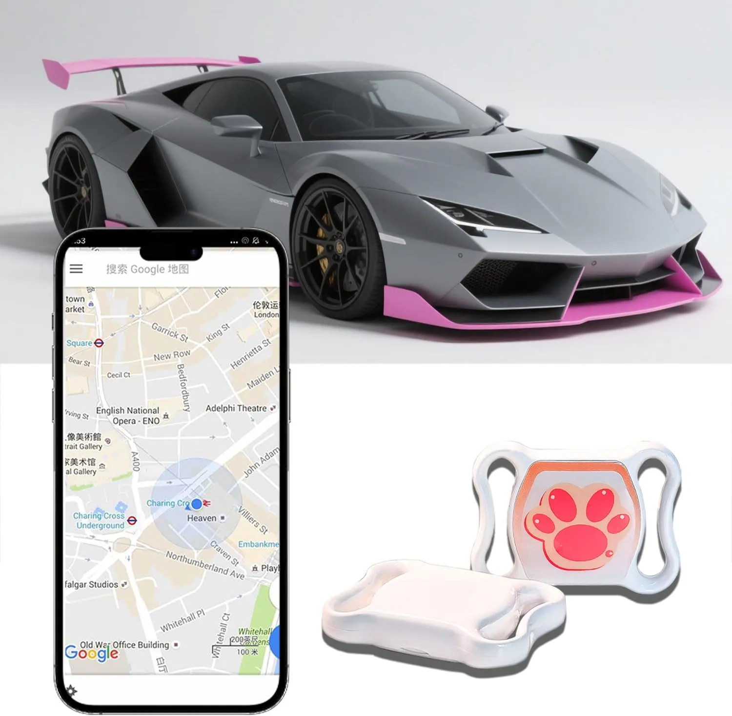 GPS Tracker for Vehicles Mini Portable Hidden Tracker Global Real Time Location Tracker for Vehicles Pets Elderly Children No Monthly Fee No Subscription Required