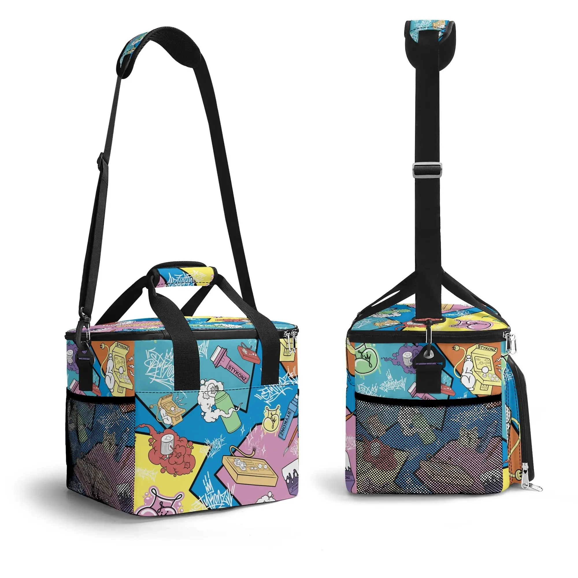 Graffiti Lunch Bag Picnic Bag Cooler Bag feat 90s Elements
