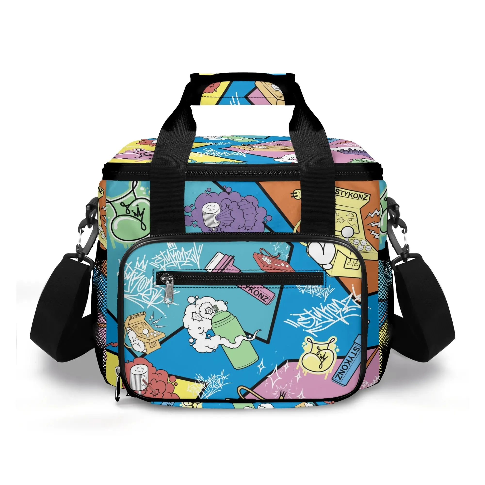 Graffiti Lunch Bag Picnic Bag Cooler Bag feat 90s Elements