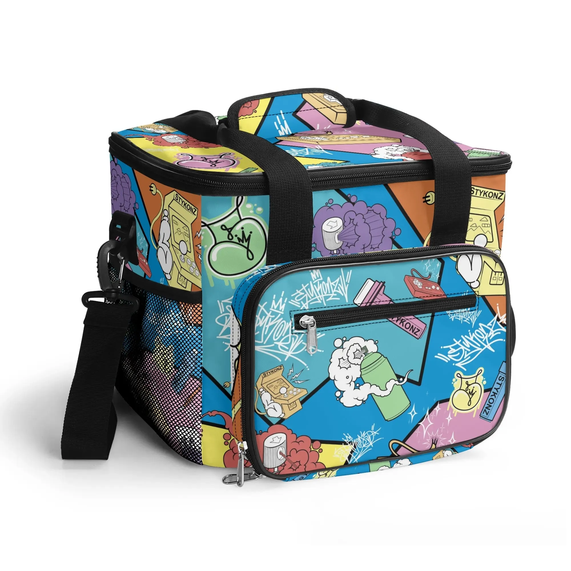 Graffiti Lunch Bag Picnic Bag Cooler Bag feat 90s Elements