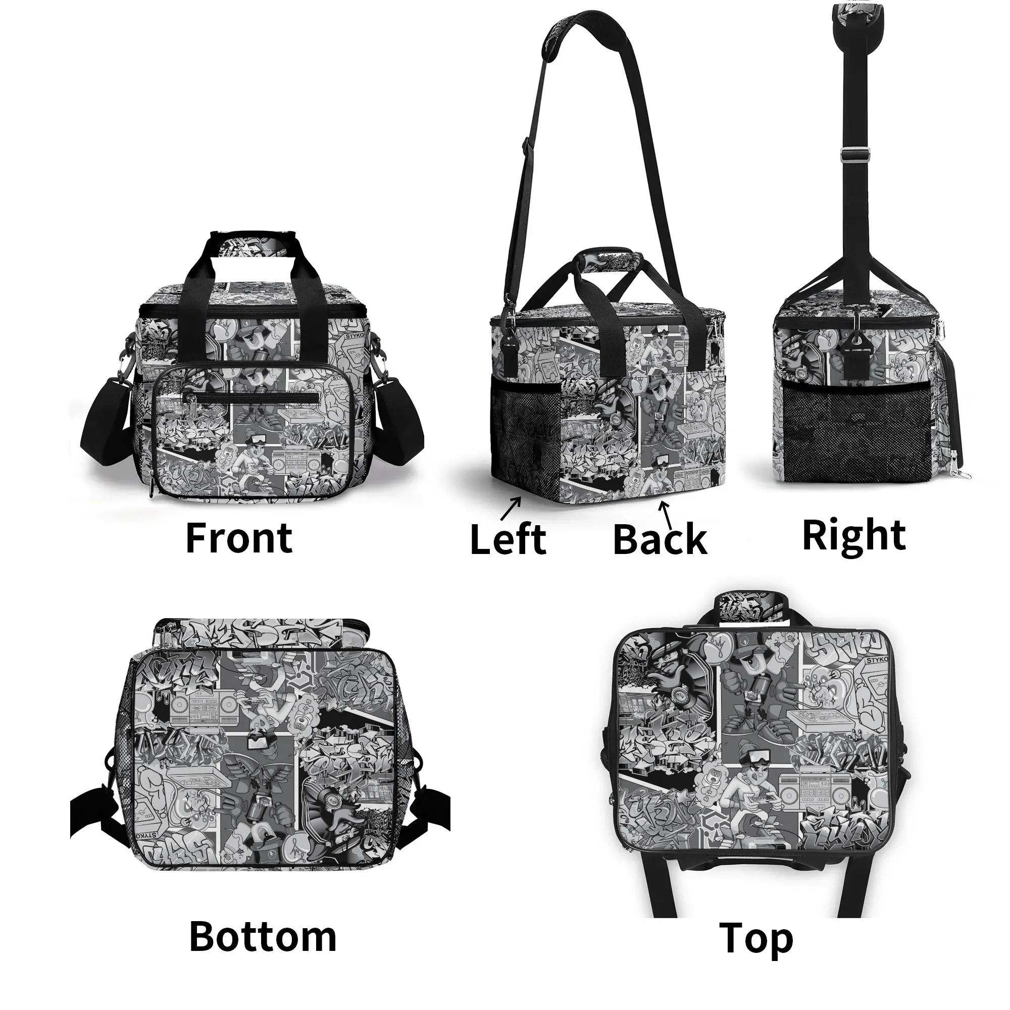 Graffiti Lunch Bag Picnic Bag feat BW Comic Stykonz