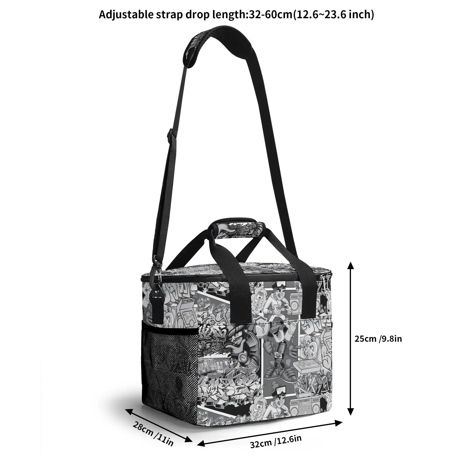 Graffiti Lunch Bag Picnic Bag feat BW Comic Stykonz