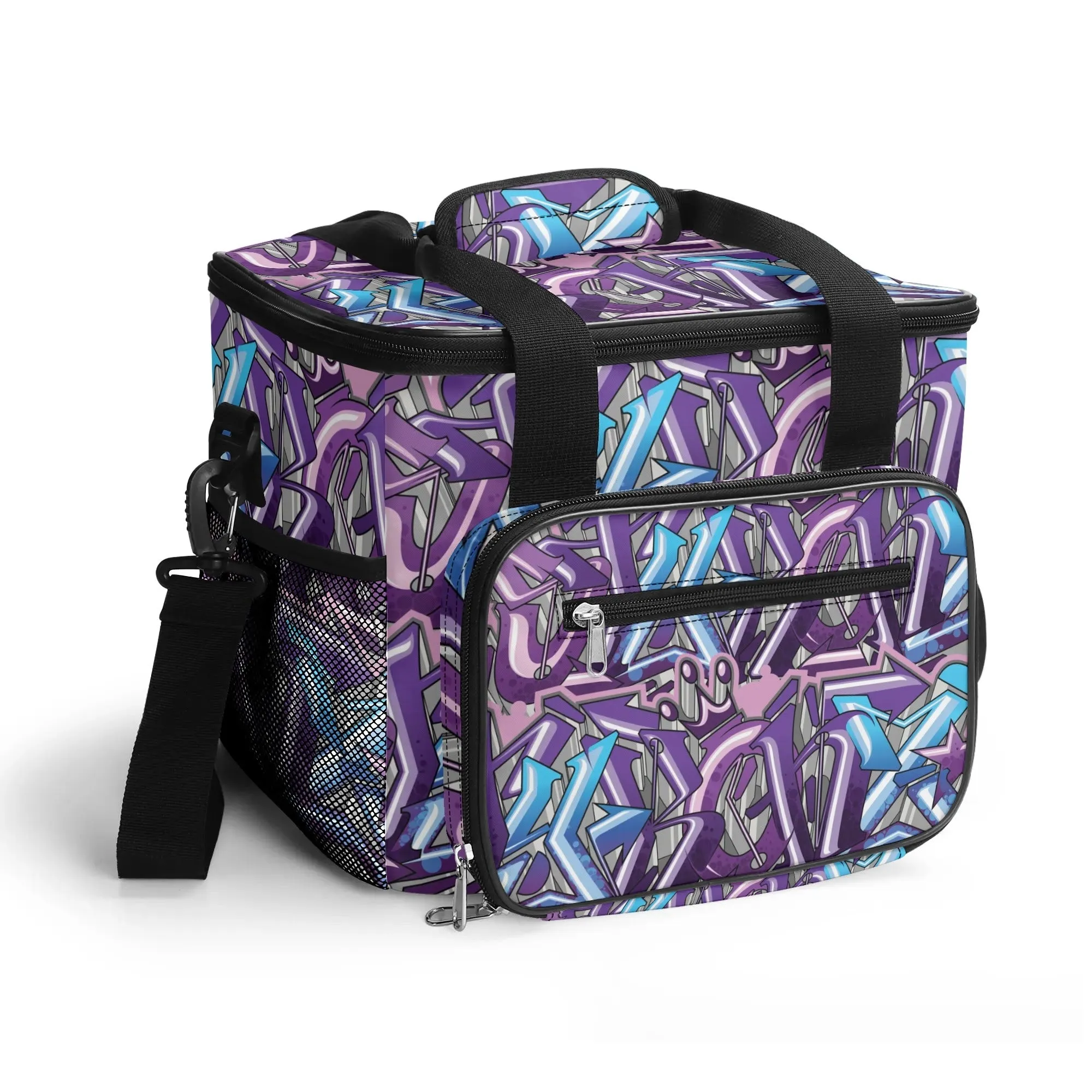 Graffiti Lunch Bag Picnic Bag feat Purple Wildstyle