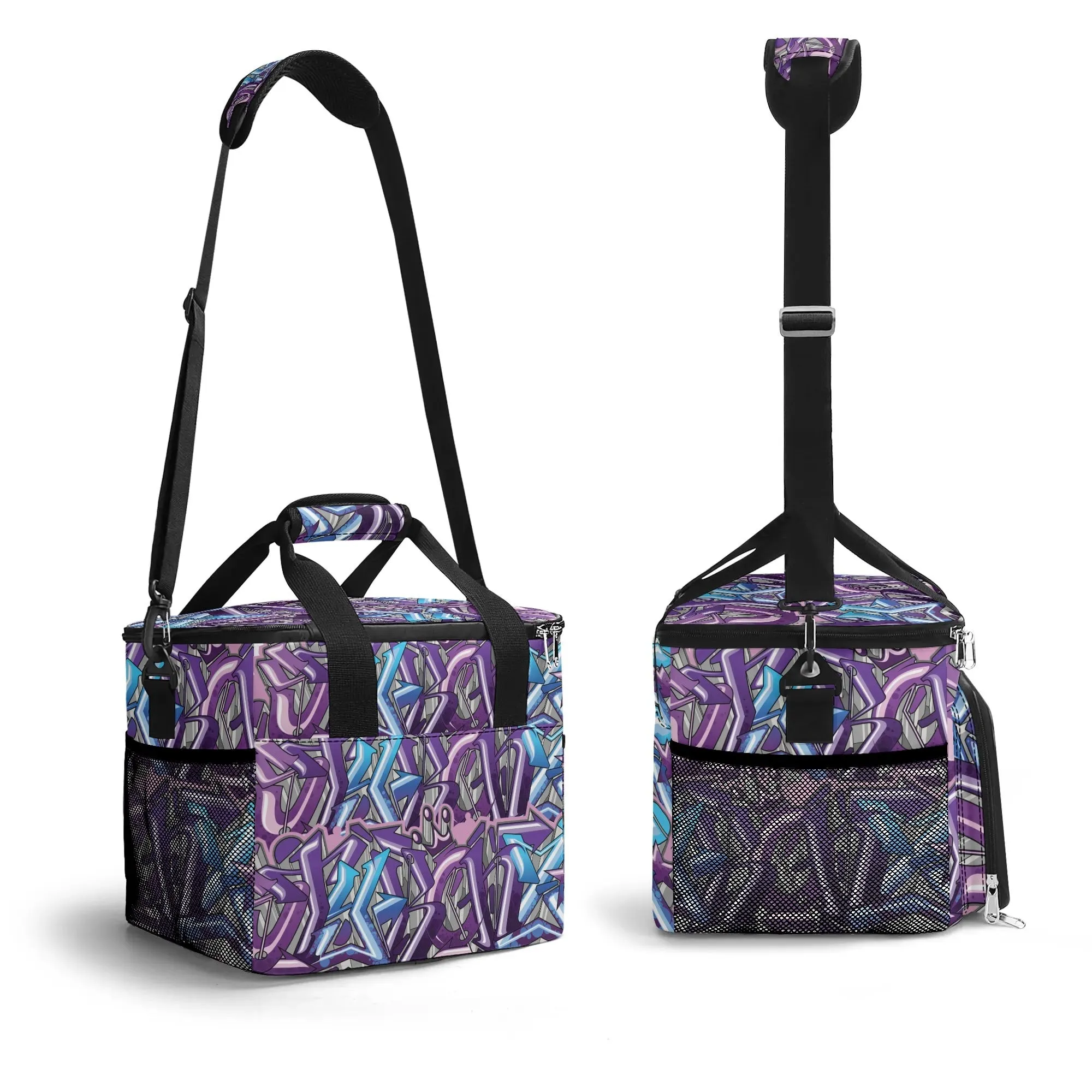 Graffiti Lunch Bag Picnic Bag feat Purple Wildstyle