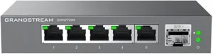 Grandstream GWN7700M | 6-Port Multi-Gigabit Ethernet Unmanaged Network Switch | 2.5G Bandwidth | Plug & Play | Desktop/Wall-Mount | Fanless Metal Design