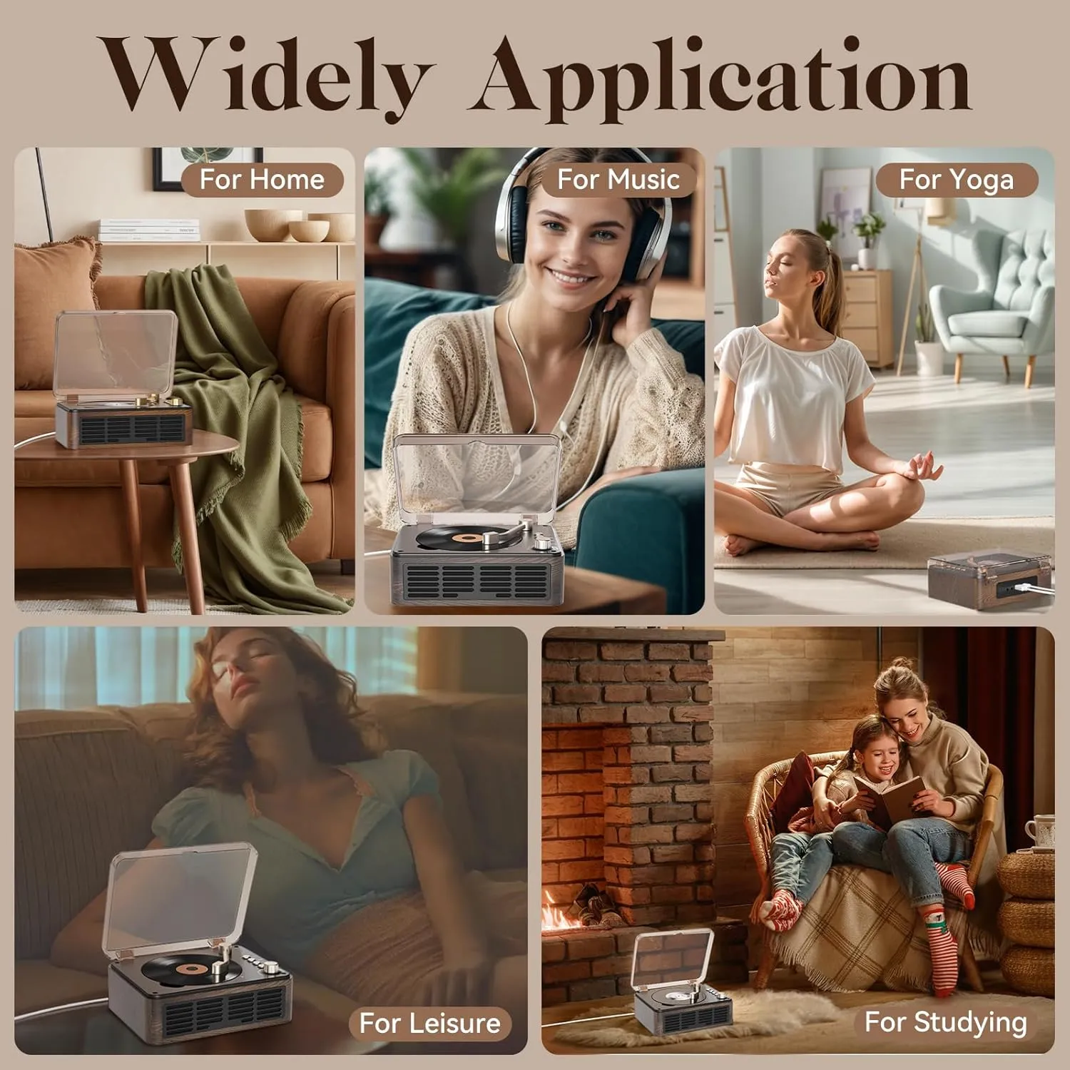 Gueray CD Player with Speakers HiFi Stereo Sound for Home,Bluetooth Retro Wood CD Music Players FM Radio with Remote Control,Support USB & AUX Playback
