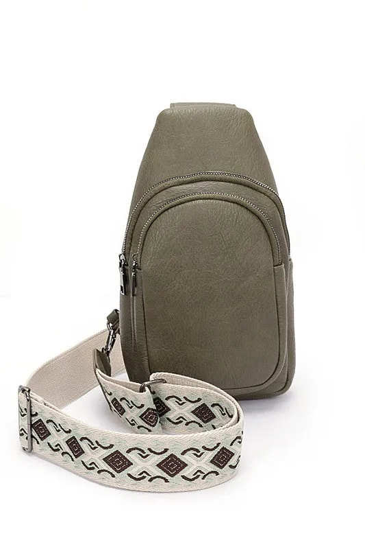 Guitar Strap Iconic Faux Leather Sling Bag