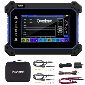 Hantek Tablet Oscilloscope 2CH Built-in Multimeter Function 8M Storage Depth with 7" TFT Touch Screen(TO1112C/110MHz Bandwidth)