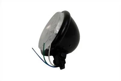 HARLEY 5-3/4 inch Black Round Headlamp fits 0-  Custom, application