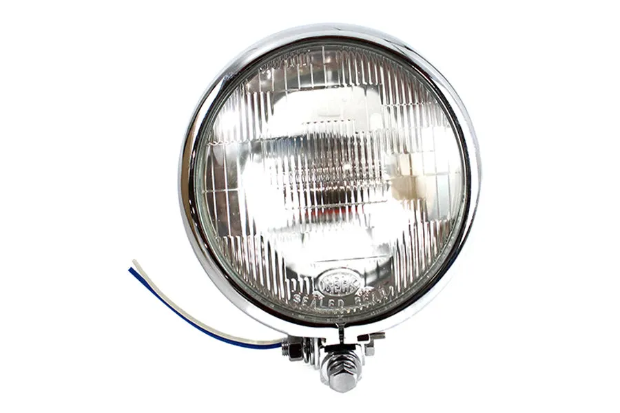 HARLEY 5-3/4 inch Round Headlamp Assembly Chrome fits 0-  Custom, application