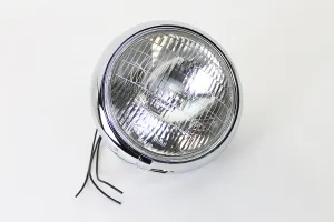 HARLEY 7 inch Round Headlamp 6 Volt fits 1949-1984 FLH,