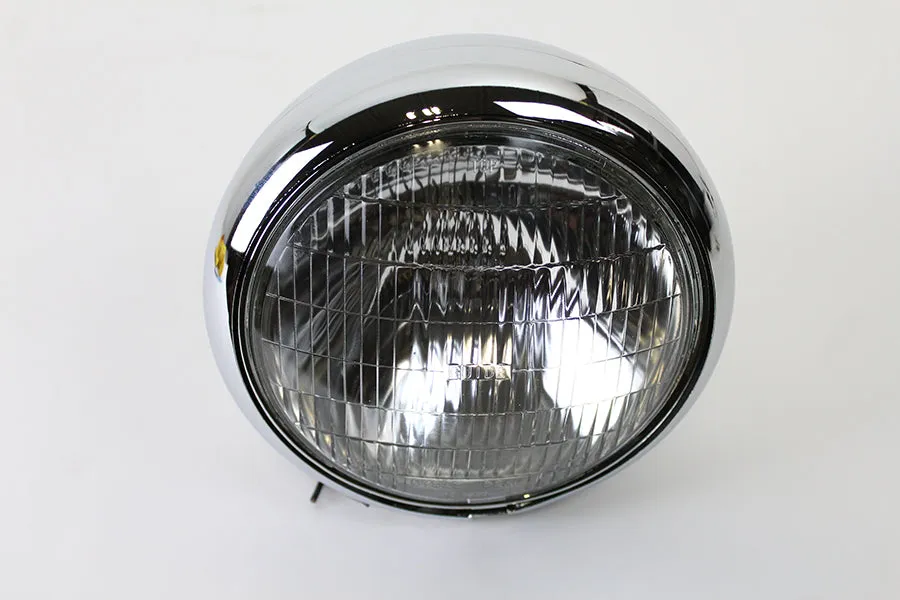 HARLEY 7 inch Round Headlamp 6 Volt fits 1949-1984 FLH,