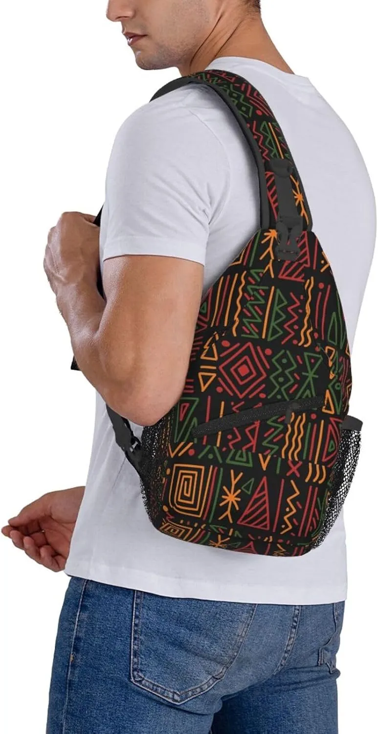 Hawaii Chest Sling Bag Tropical Palm Leaves Crossbody Shoulder Backpack Adjustable Travel Hiking Casual Daypack