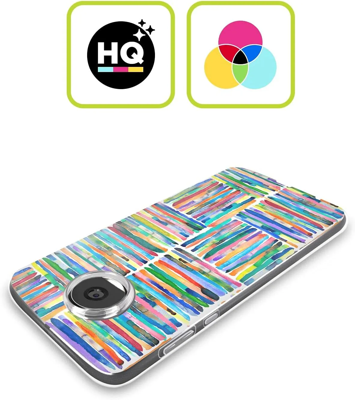 Head Case Designs Officially Licensed Ninola Handpainted Stripes Multi Patterns 4 Soft Gel Case Compatible with Motorola Edge 40 Neo 5G