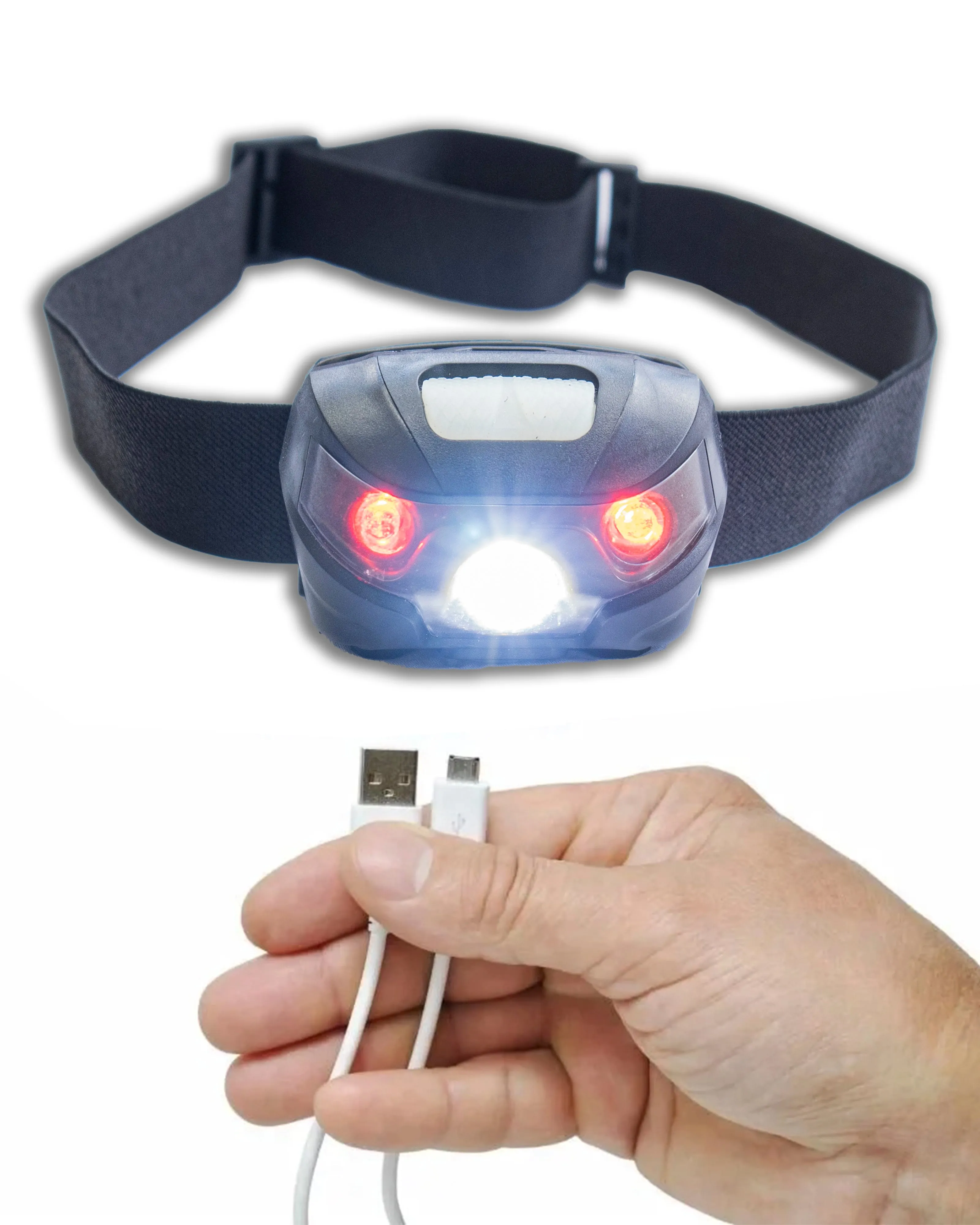 Headlamp, Re-Chargeable LED  (both white & red light capabilities)