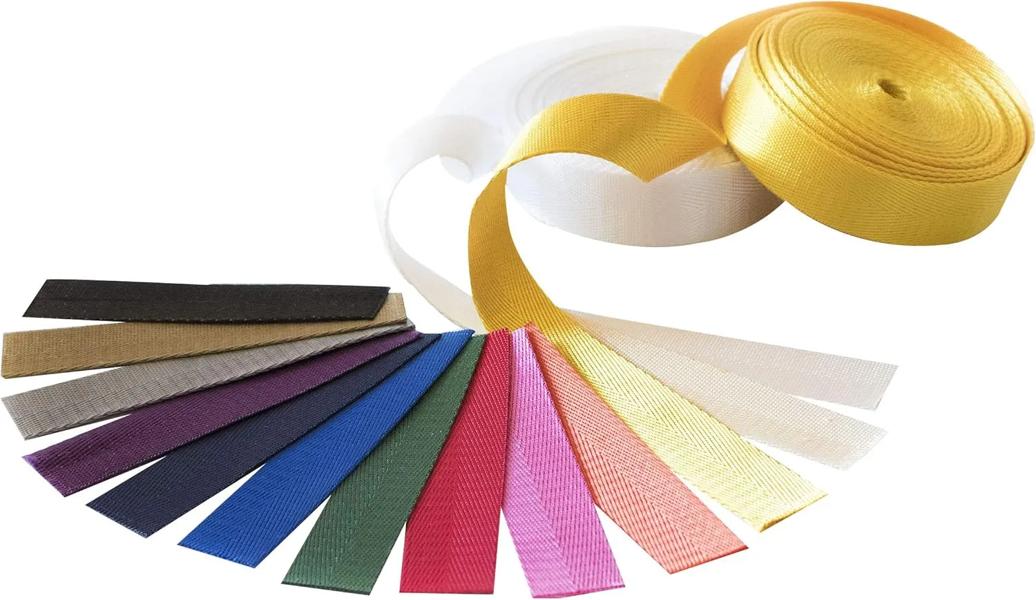 Heavy Nylon Webbing Strap Diagonal Line Pattern for Art Craft, Dog Leashes, Outdoor Activities 1 Inch 10Yards, 25Yards, 50Yards