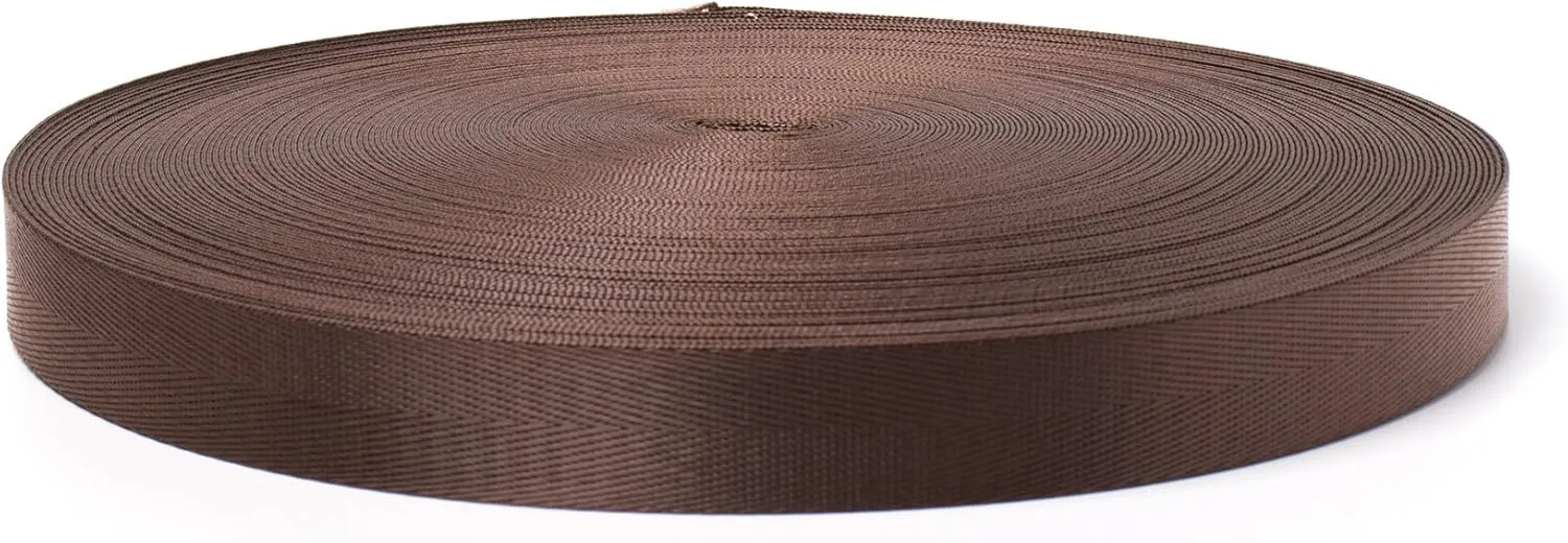 Heavy Nylon Webbing Strap Diagonal Line Pattern for Art Craft, Dog Leashes, Outdoor Activities 1 Inch 10Yards, 25Yards, 50Yards
