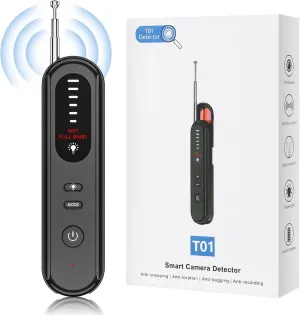 Hidden Camera Detector - 2025 Camera Detector, Hidden Device GPS Detector, Bug Detector, Camera Detector for Hotels, Travel, Office, 5 Levels Sensitivity (Black)