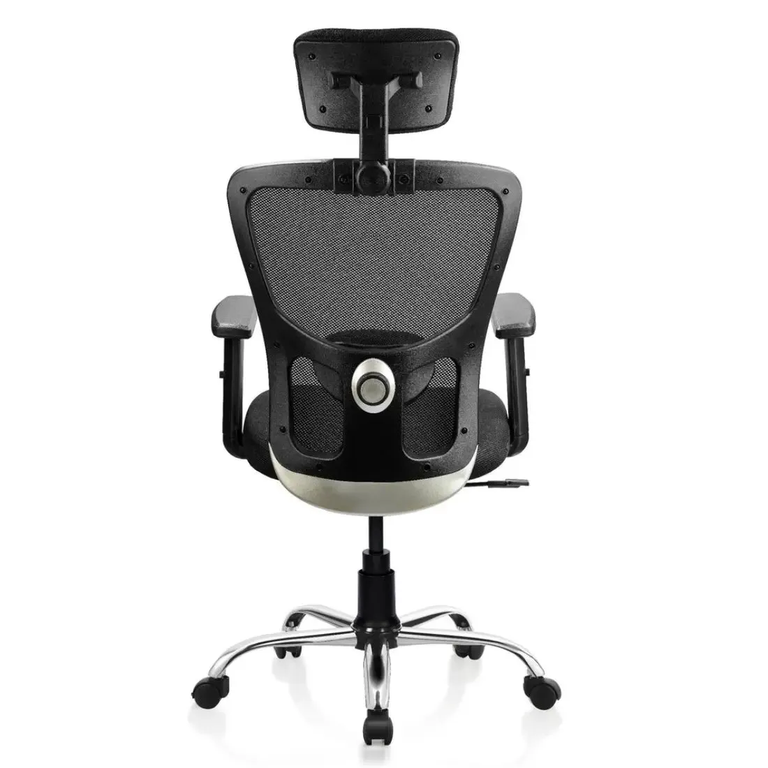High Back Office Chair with Chrome Base with Adjustable Arm