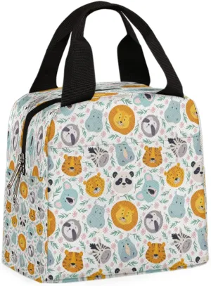 Hippo Rhinoceros Koala Lunch Tote Bag Reusable Thermal Lunch Box Meal Prep Lunchbags Ladies Lunch bags for Work Insulated Small Cute Lunchbags