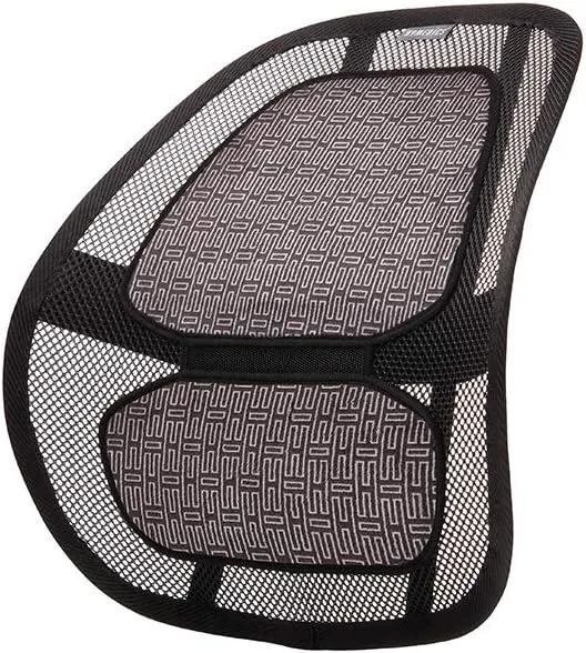 HoMedics Contouring Back Support, Ergonomic Design, 6 Electric Heat Settings with 2-Hour Shutoff, Heat Therapy for Back Pain Relief, Adjustable for Office or Home Chair