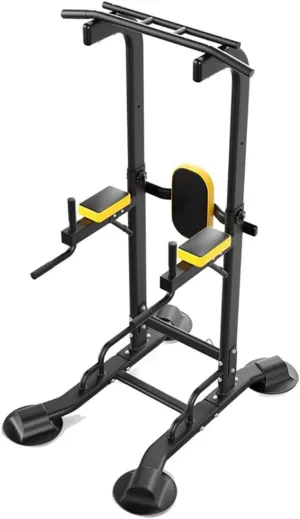 Household Horizontal Bar Indoor Pull-up Device Multi-Function Chip Up Station Frame Sports Fitness Equipment Strength Training Workout Equipment Chin-Up Frame Supports 660lbs (Color : Black)